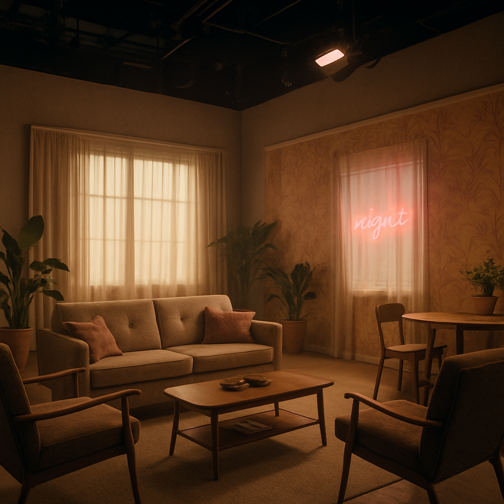 A cinematic flat-pack film set built by Scene Ink